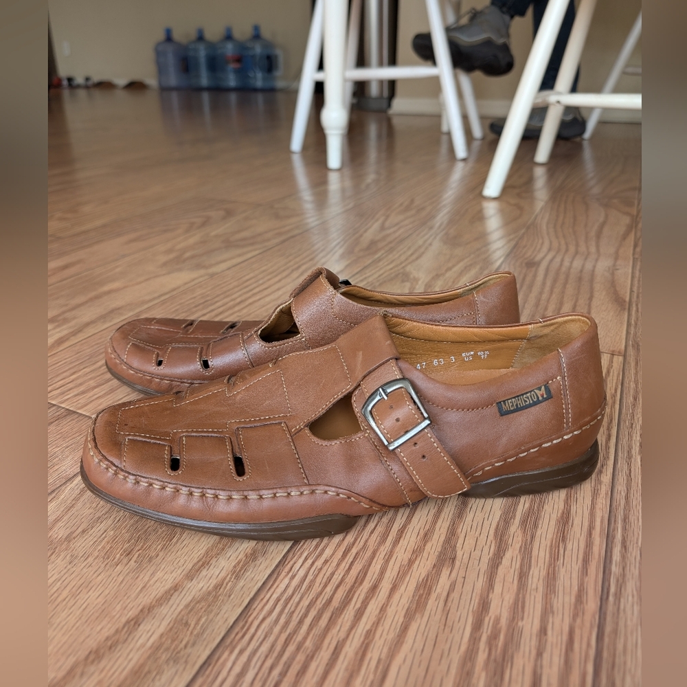 Mephisto Brown Leather Men's Shoes